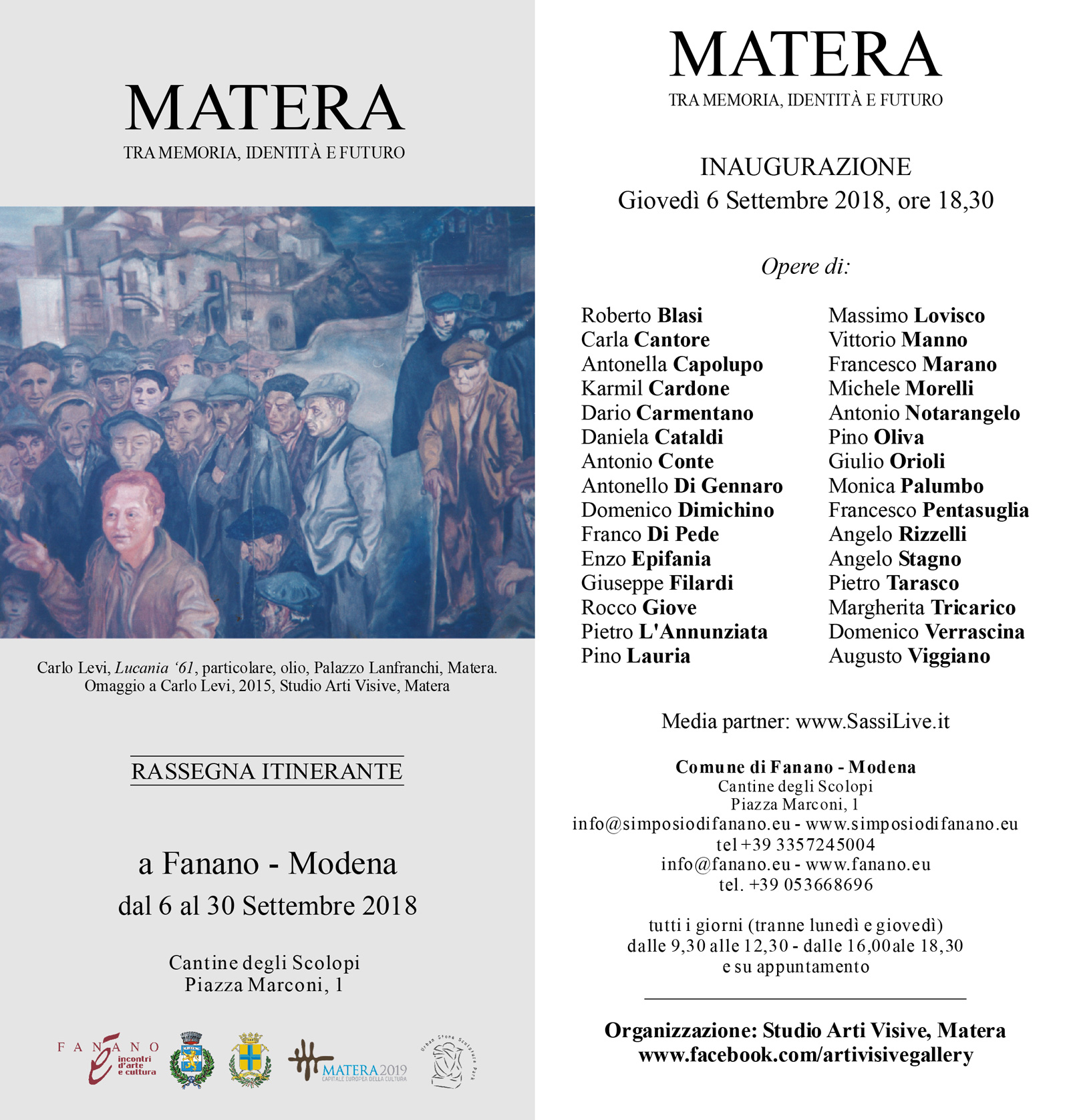 Fanano mostra Matera 2018