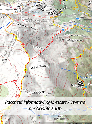 Pacchetti informativi per Google Earth - Boreal Mapping Around Cimone MTB