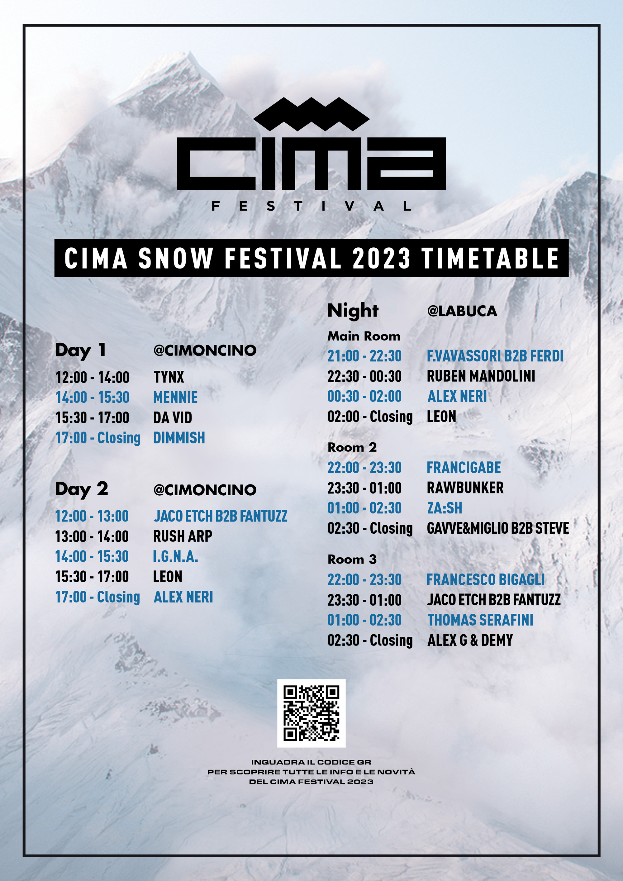 Locandina Cima Festival 2023